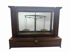Antique Apothecary/Gold Balance Scale and Weights - E.H. sargent & Co Chicago