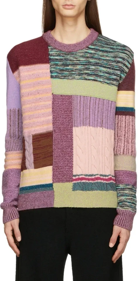 Suéter de malha Marc Jacobs gola redonda cor patchwork grande•novo com etiquetas•varejo$575•unissex - Imagem 3 de 4