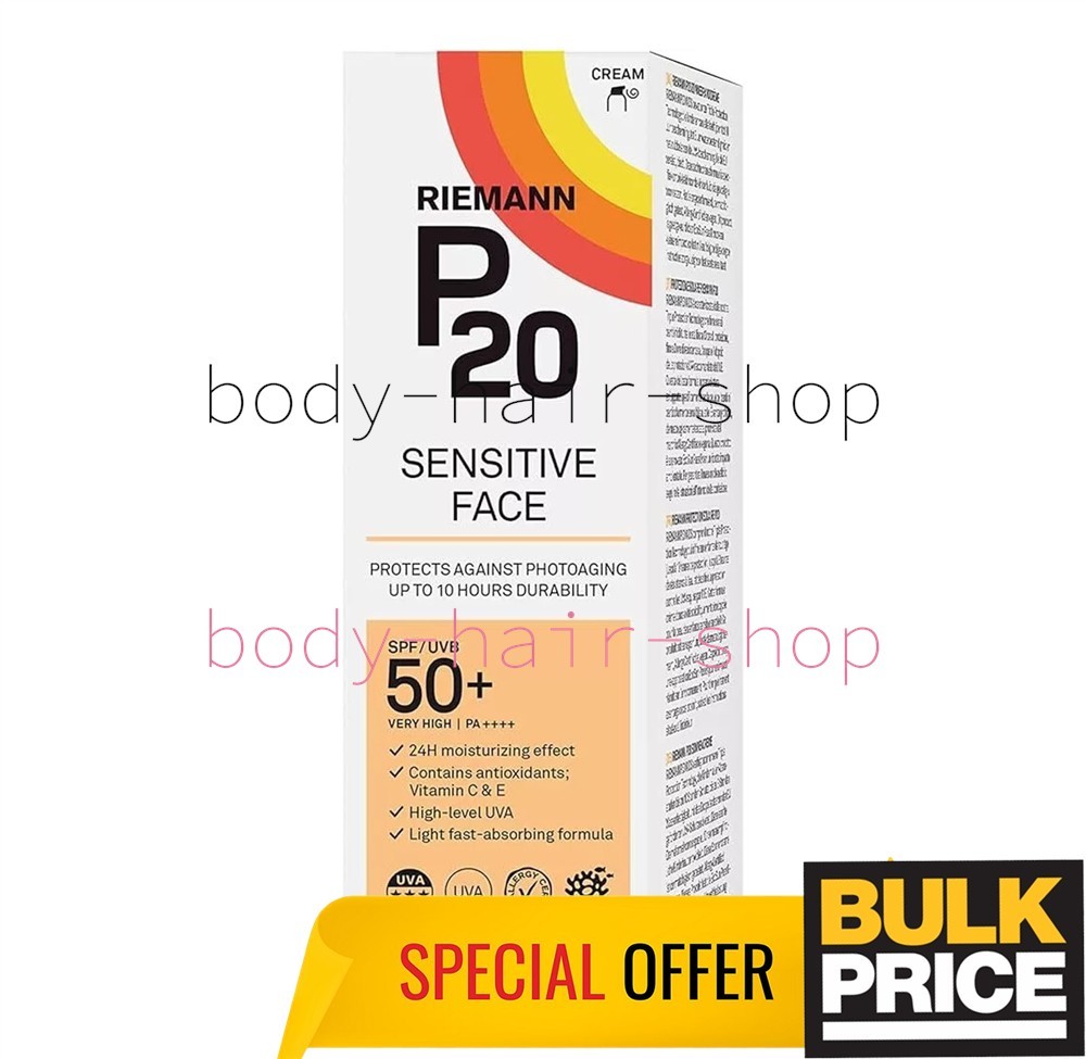 RIEMANN P20 Sensitive FACE SPF50+ UV Protection Cream, 50 Grams | Non Greasy Highly Effective Protects Face from UV Radiation |Sun Protection Factor 50+ | Wear under Make Up - Image 10