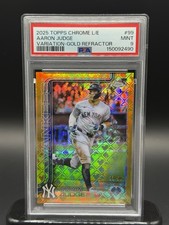 Topps Chrome Logofractor Gold Refractor Aaron Judge Yankees 2025 #99 PSA 9 /50