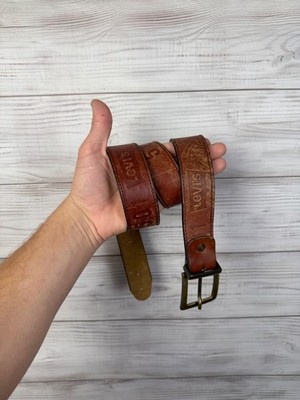 Levis 501 Leather Brown Belt Crazy