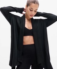 ATHLETA Black Pranayama Restore Wrap Cardigan Oversized XXS