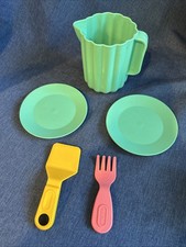 Vintage Little Tikes Kitchen accessory Lot Rare Aqua Water Pitcher