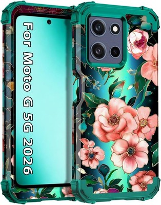 Floral Three Layer Heavy Duty Shockproof Protection Case for Moto G 2026, All Gr