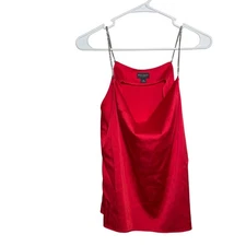 Bold Elements Cut to Curve Tank Top Women's Medium Chain Cowl Satin Career