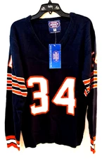 Chicago Bears Walter Payton jersey sweater-SMALL-NWT-Classic SWEETNESS Wear