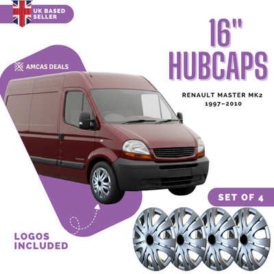 16'' WHEEL TRIMS TO FIT RENAULT MASTER MK2 1997 2010 SET OF 4 TRIMS**