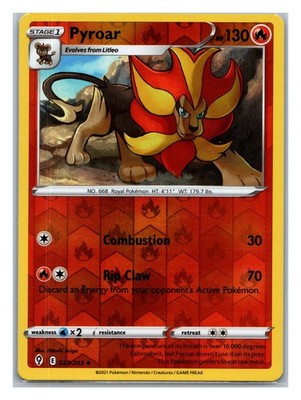SWSH07: Evolving Skies #023/203 Pyroar - Rev. Holo
