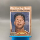 1962 Topps Mickey Mantle #471 All-Star Yankees  VG No Creases Pen Mark On Back
