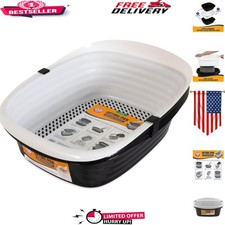 Extra-Large Sifting Litter Box with Microban - Scoop-Free Cat Care Solution