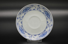 Kahla Indisch blau Strohblume Untertasse Unterteller Porzellan Vintage &Oslash; 14 cm