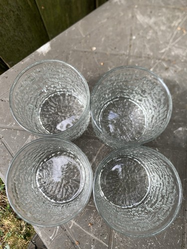 4 x Vintage Retro 70s Ravenhead Siesta Tumbler Ice Bark Whisky / Juice Glasses - Picture 4 of 4