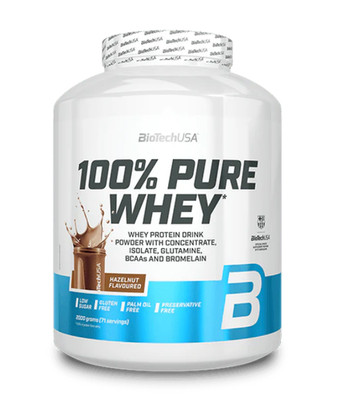 BioTech USA 100 % Pure Whey 2000 g Haselnuss