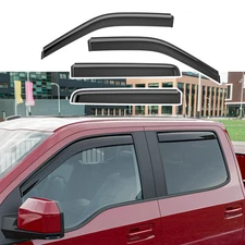 For 2015-2025 Ford F-150 Crew Cab In-Channel Window Visors Vent Sun Rain Guards
