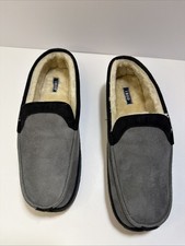 IZOD Men's Two-Tone Moccasin Slipper, Warm Soft Classic Slip-On Men s 13