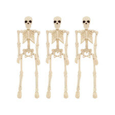 Mini Faux Posable Skeletons, 8", 3 Count, Halloween by Way To Celebrate