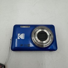 Kodak PIXPRO FZ55 16MP Compact Digital Camera Blue For Parts Screen Damage