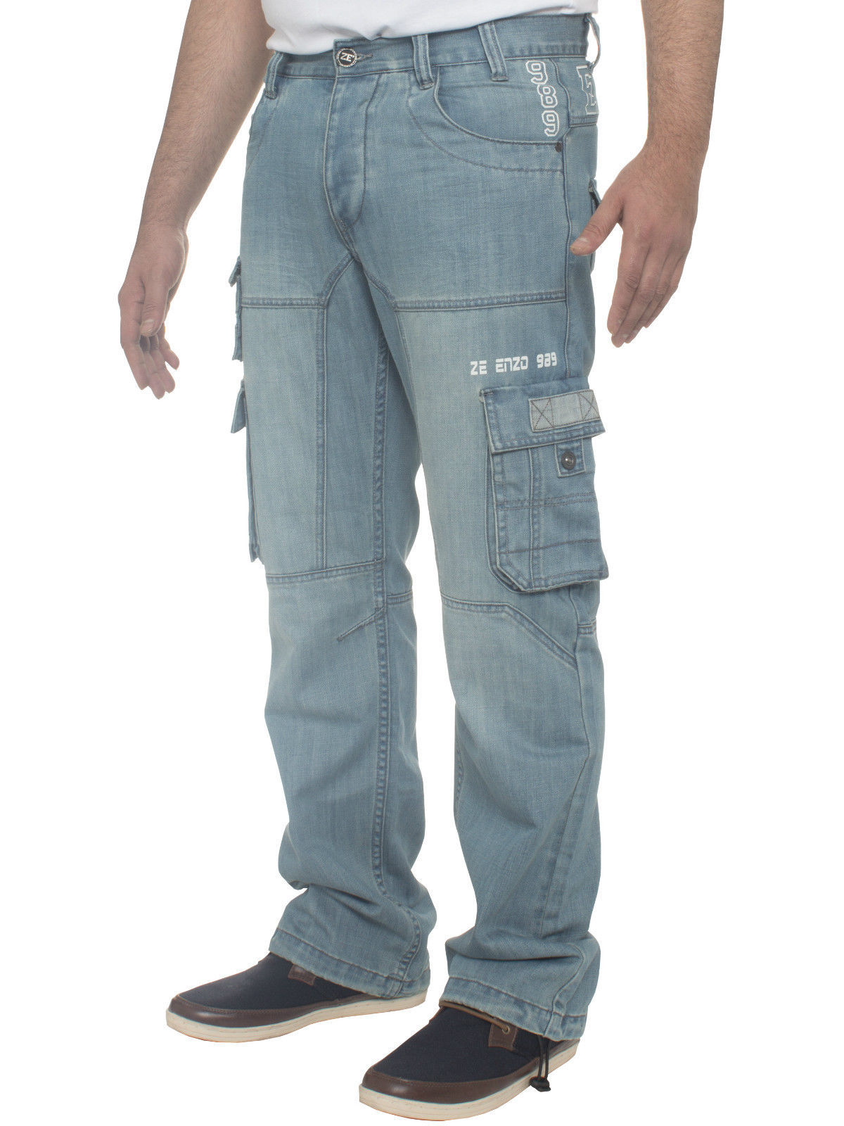 Enzo | Heren Cargo Broek - Zwart