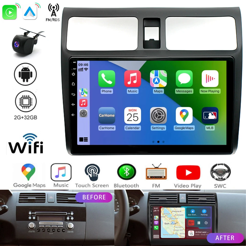For Suzuki Swift 2005-2010 Android 13 Carplay Car Radio Stereo 32G GPS Head Unit - image 2 of 4