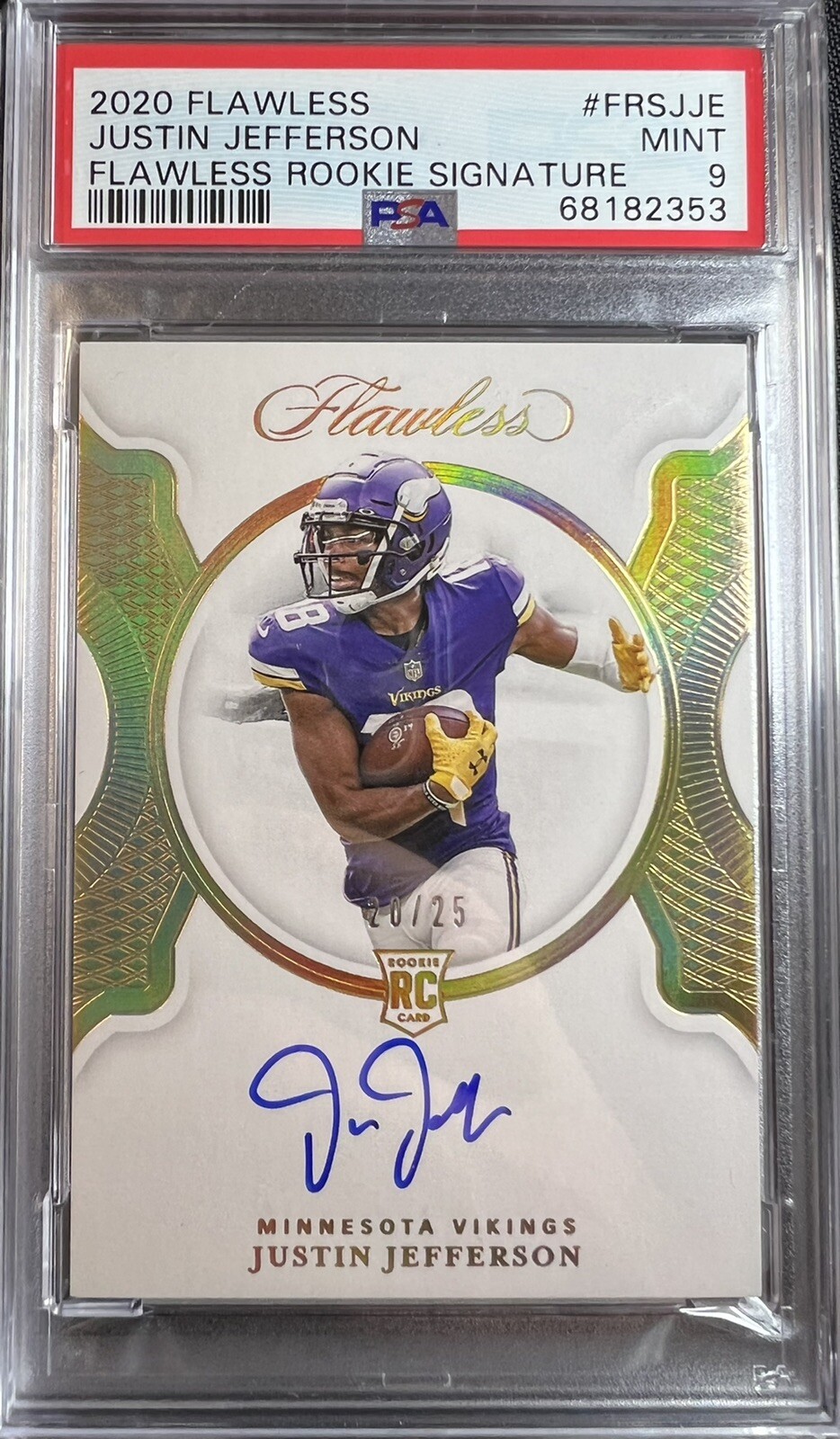 Justin Jefferson Panini Flawless Flawless Rookie Signatures #FRSJJE Base