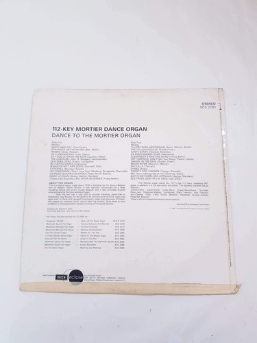 Dance to the 112-Key Mortier Dance Organ 1966 Decca ECS 2081 Vinyl LP Album - Picture 10 of 12