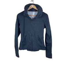 Lululemon go Black Heathered Charcoal Gray Destination Hoodie Jacket Sz 6