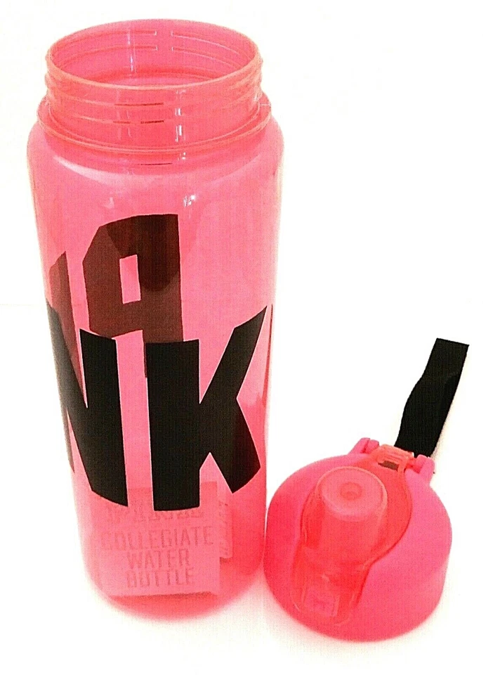 VICTORIA'S SECRET PINK COLLEGIATE WATER BOTTLE WITH RUBBER SEAL 20oz NEW - Image 2 of 4