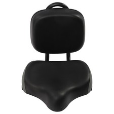Bike Saddle Seat w/ Backrest Bicycle Extra Wide Comfort PU Soft Pad 11.5"x9.5"