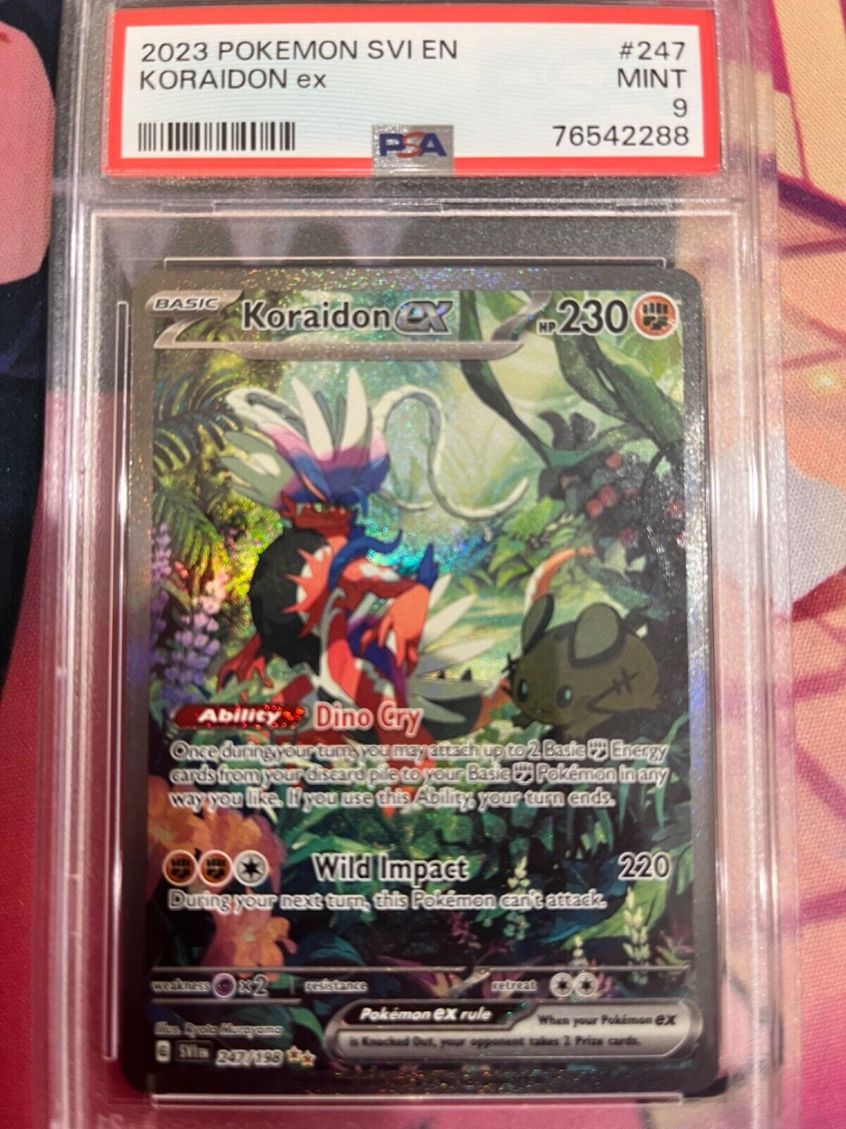 KORAIDON ex 247/198 SCARLET AND VIOLET POKEMON-ALT ART-MINT- ULTRA RARE- NEW