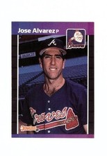 1989 Donruss Baseball Card #405 Jose Alvarez Atlanta Braves