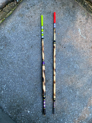 A pair of JRB Handmade traditional style Scorched insert Reed Wagler floats.