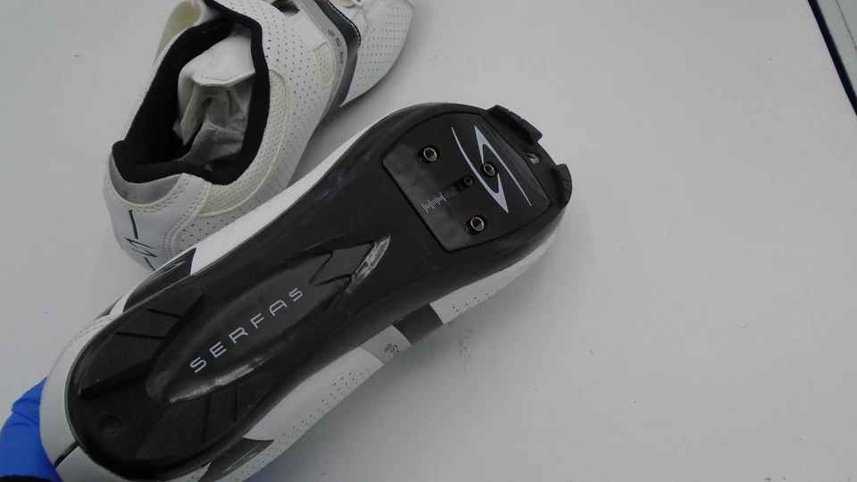 Zapato de ciclismo de carretera Serfas Paceline 3 correas para hombre - SMR-401W (blanco - 42) Foto 4 de 4
