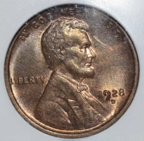 Scarce 1928-D Lincoln Wheat Cent Penny Certified NGC MS-64BN Brown Near Gem OH