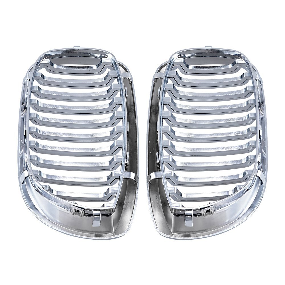 Chrome Front Kidney Grille Grill For BMW E46 325Ci 330Ci 2DR LCI 2003-2006 2005