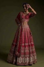 Attractive Look Rangoon Silk Lehenga Choli With Net Dupatta For Bridal Wear
