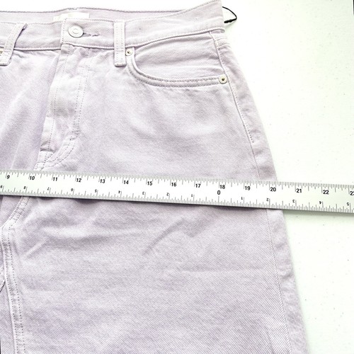 7 For All Mankind Denim Jean Skirt Women’s 29 Purple Raw Hem New - Picture 13 of 14