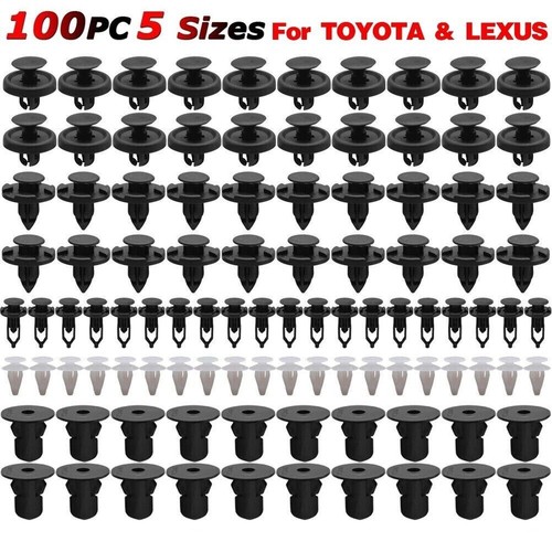 100pcs For TOYOTA LEXUS Trim Panel Clips Bumper Fender Push Pin Rivets