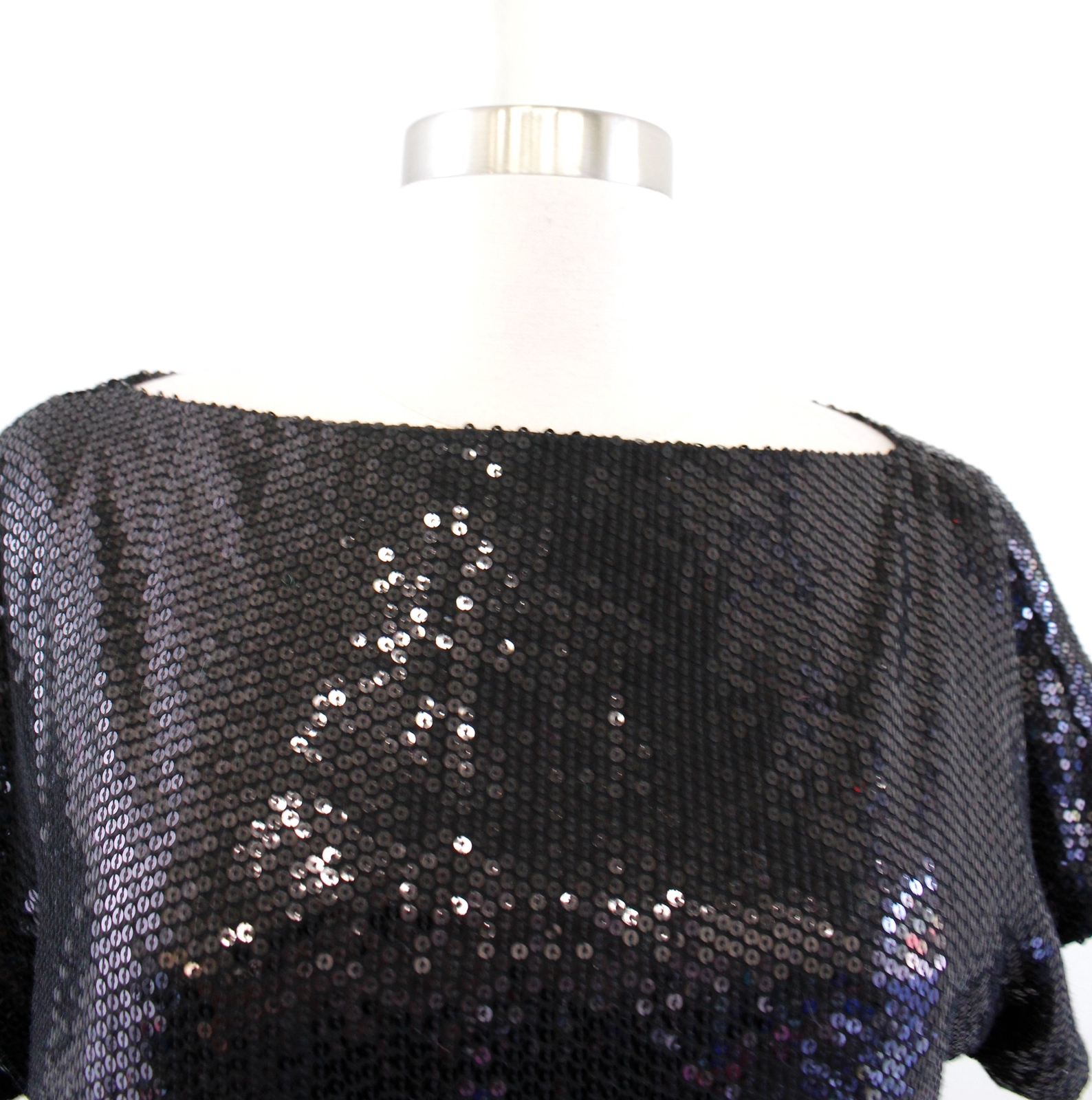 Robert Rodriquez Black Sequin Mini Shift Dress Si… - image 4