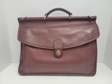 Vtg Coach Beekman Leather Briefcase Messenger Bag Brown Mahogany 5266 No Strap 