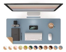 Dual-Sided Desk Pad Natural Cork  PU Leather Large Mouse mats for Office and...