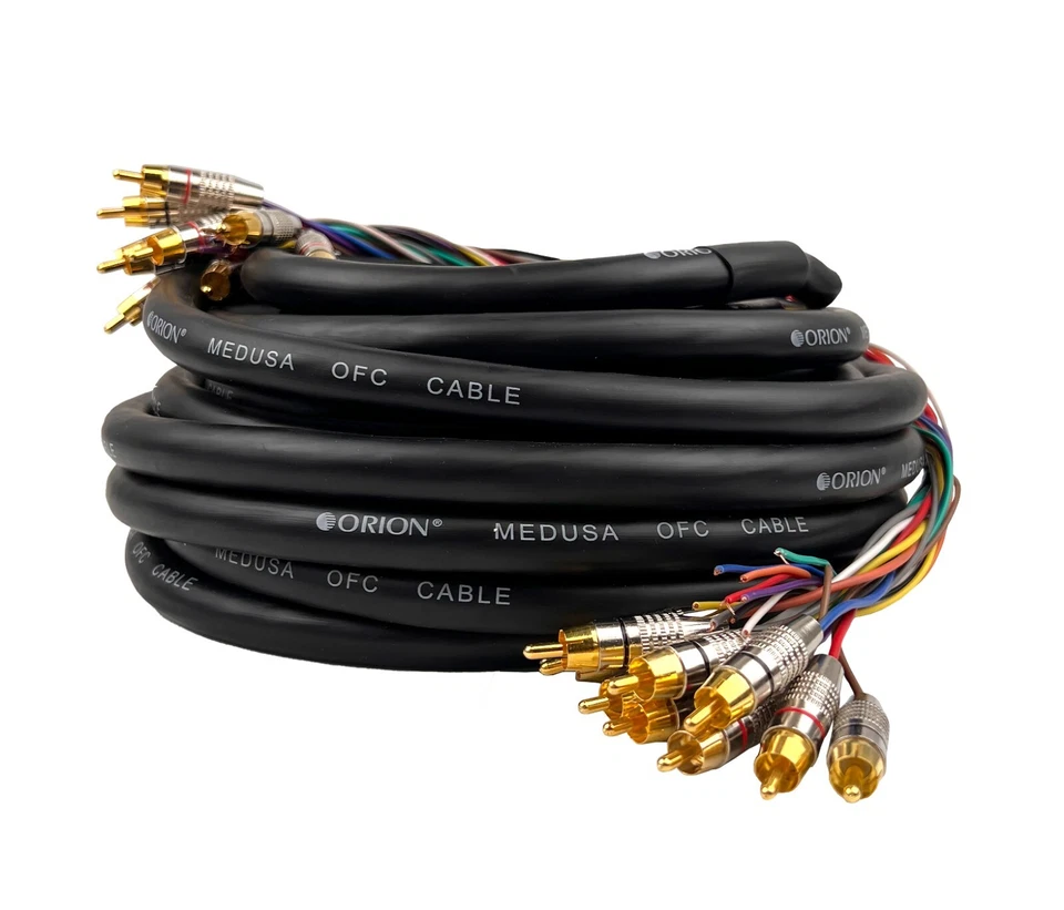ORION AUDIO Snake Audio Wire 10 Channels RCA OFC Power Medusa Cable 45FT / 60FT - Image 3 of 4