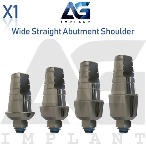 10 Adaptateurs Droits En Titane Pour Implants Dentaires - Plateforme Large Avec épaulement - 5.5mm