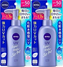 [Lot of 2] NIVEA UV Super Water Gel 140g Sunscreen SPF50 PA+++ Japan 【US STOCK】