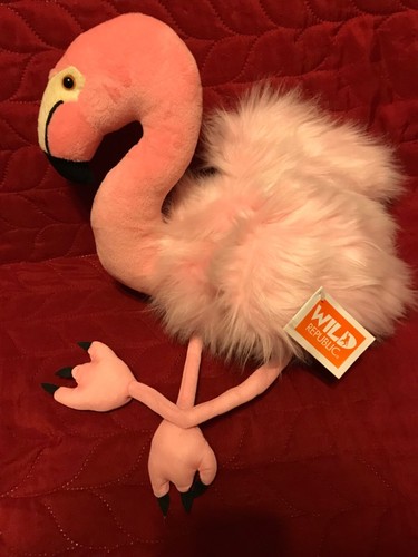 WILD REPUBLIC FLAMINGO Cuddlekins PELUCHE ROSA FLAMENCO! 12 pulgadas - Nuevo con etiquetas - Imagen 3 de 9
