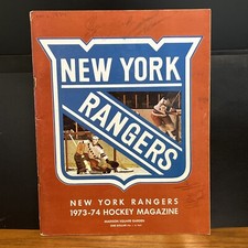 1974 New York Rangers Hockey Program w/ EMILE FRANCIS Signed Autograph & Other