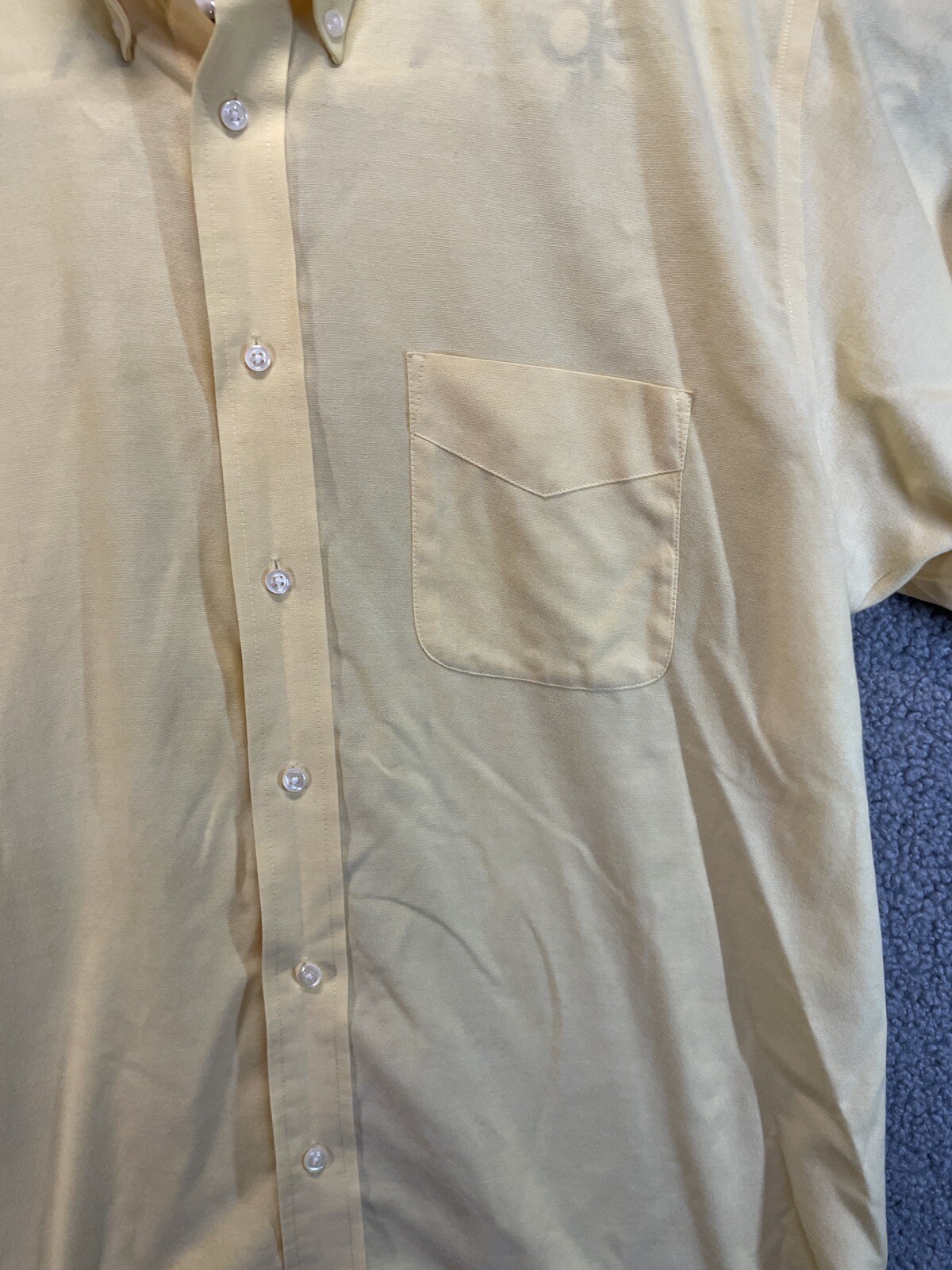 FILA Camicia SAVILE ROW da uomo 17 gialla a maniche corte con bottoni abito da ufficio