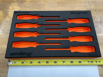 Snap-on Tools NEW ORANGE FOAM ORGANIZER for 8pc Mini Screwdriver