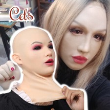 Realistic Female Silicone Face Mask Crossdresser Head Mask For women For Cosplay