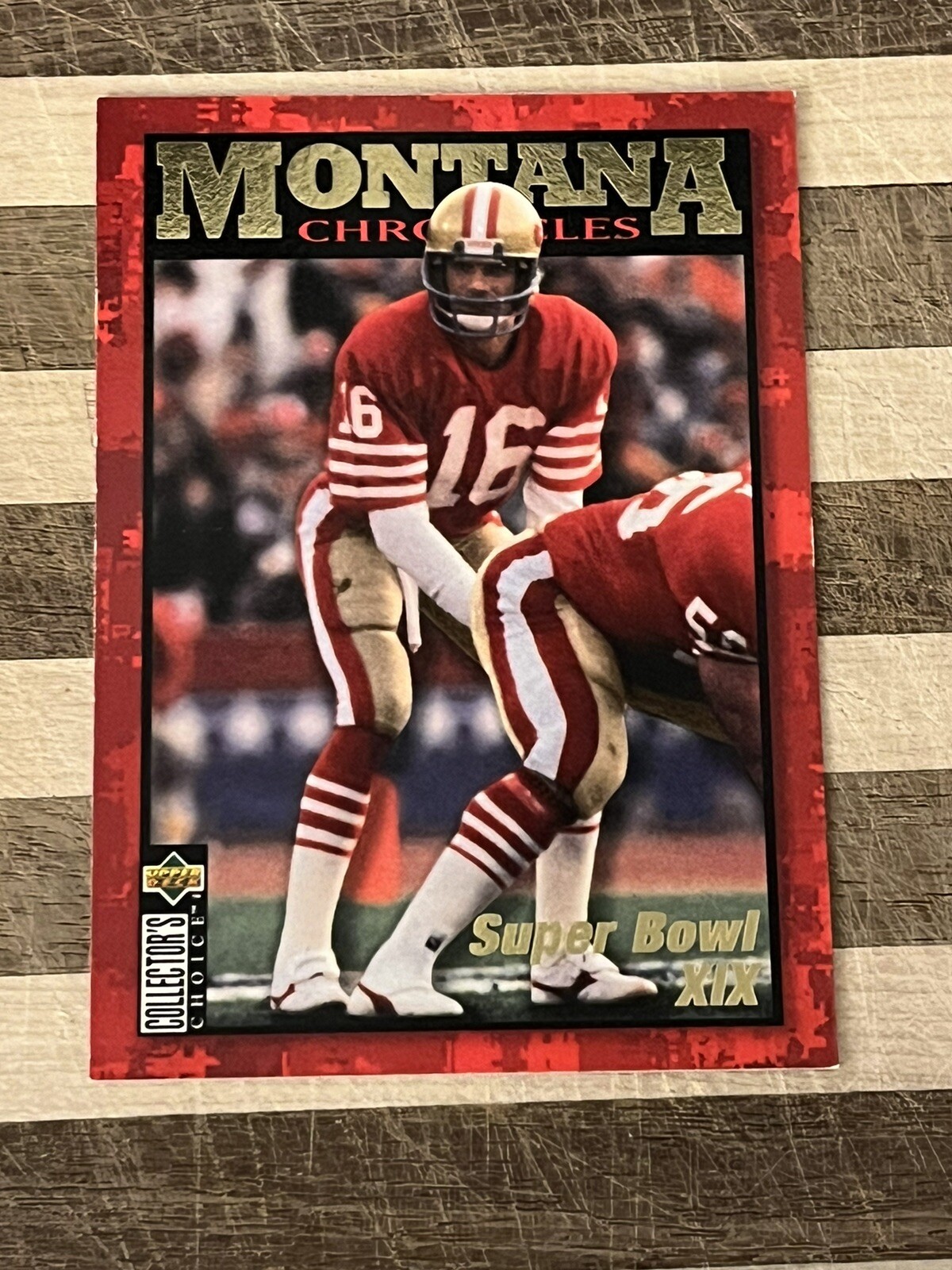 1995 Collector's Choice Football Joe Montana Montana Chronicles Card #4 ...