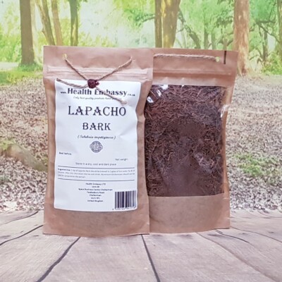Lapachorindentee 50g ( Pau d Arco ) Gesundheitsbotschaft handverpackt | Wild gesammelt